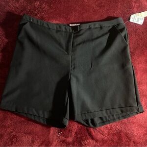 Elegant Black High Waist Women's Shorts